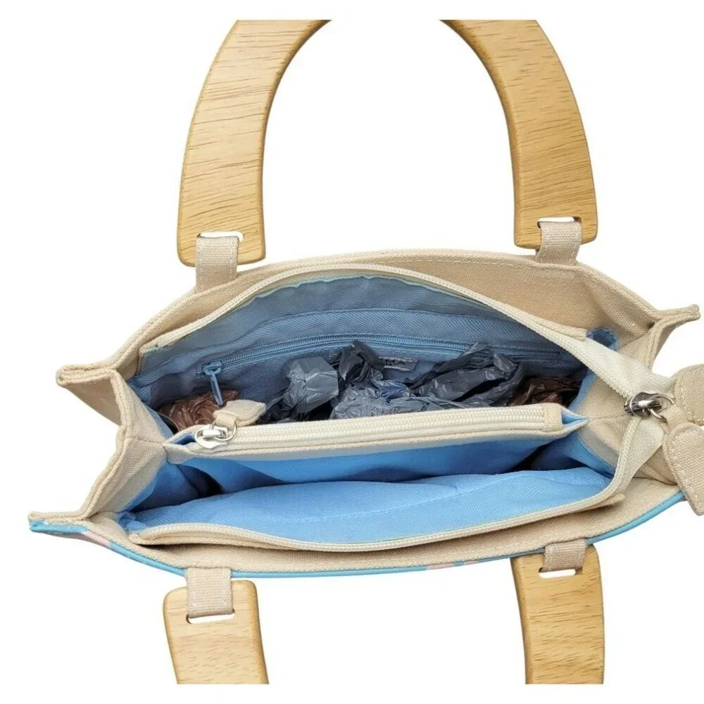 HAND PAINTED Woman's Hand bag Purse Multi Color Florida Beach Cruise Theme